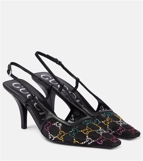 gucci sparkle slingback heels|gucci slingback pump.